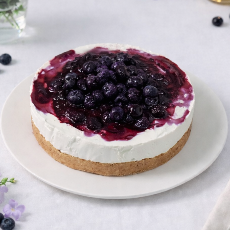 CHEESECAKE FRÍO DE ARÁNDANOS